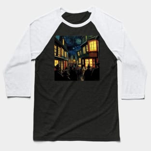 Starry Night in Diagon Alley Baseball T-Shirt